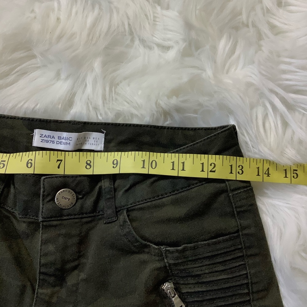 ZARA Basic Z1975 Power Stretch Olive Skinny‎ Jean - Picture 10 of 12
